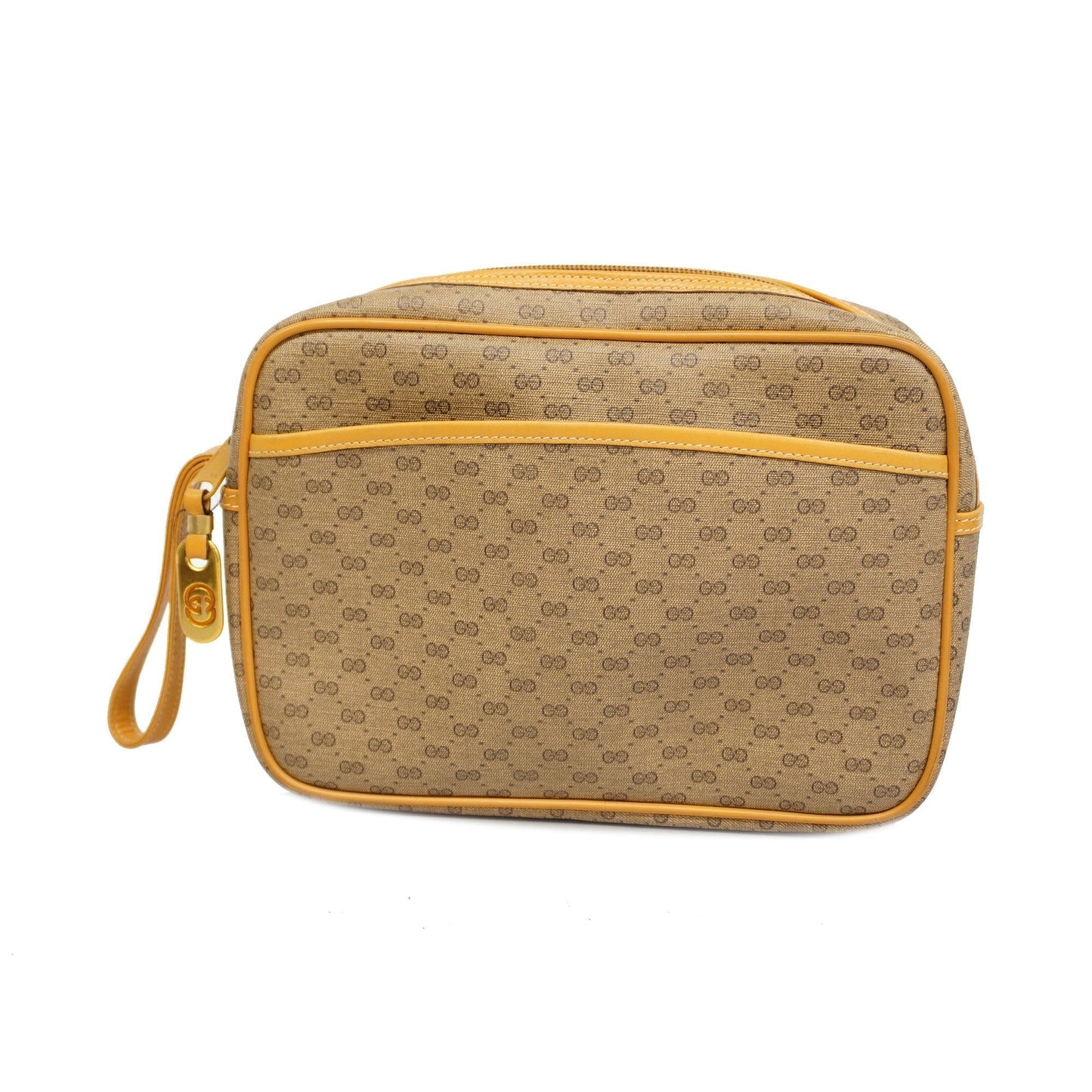 GUCCI Micro GG Clutch Bag 014 14 0028 Women's PVC,Leather Clutch Bag Beige