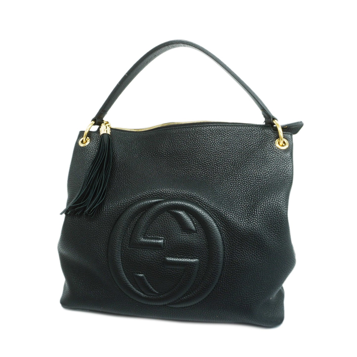 GUCCIAuth Soho Shoulder Bag 536194 Women's Leather Shoulder Bag Black