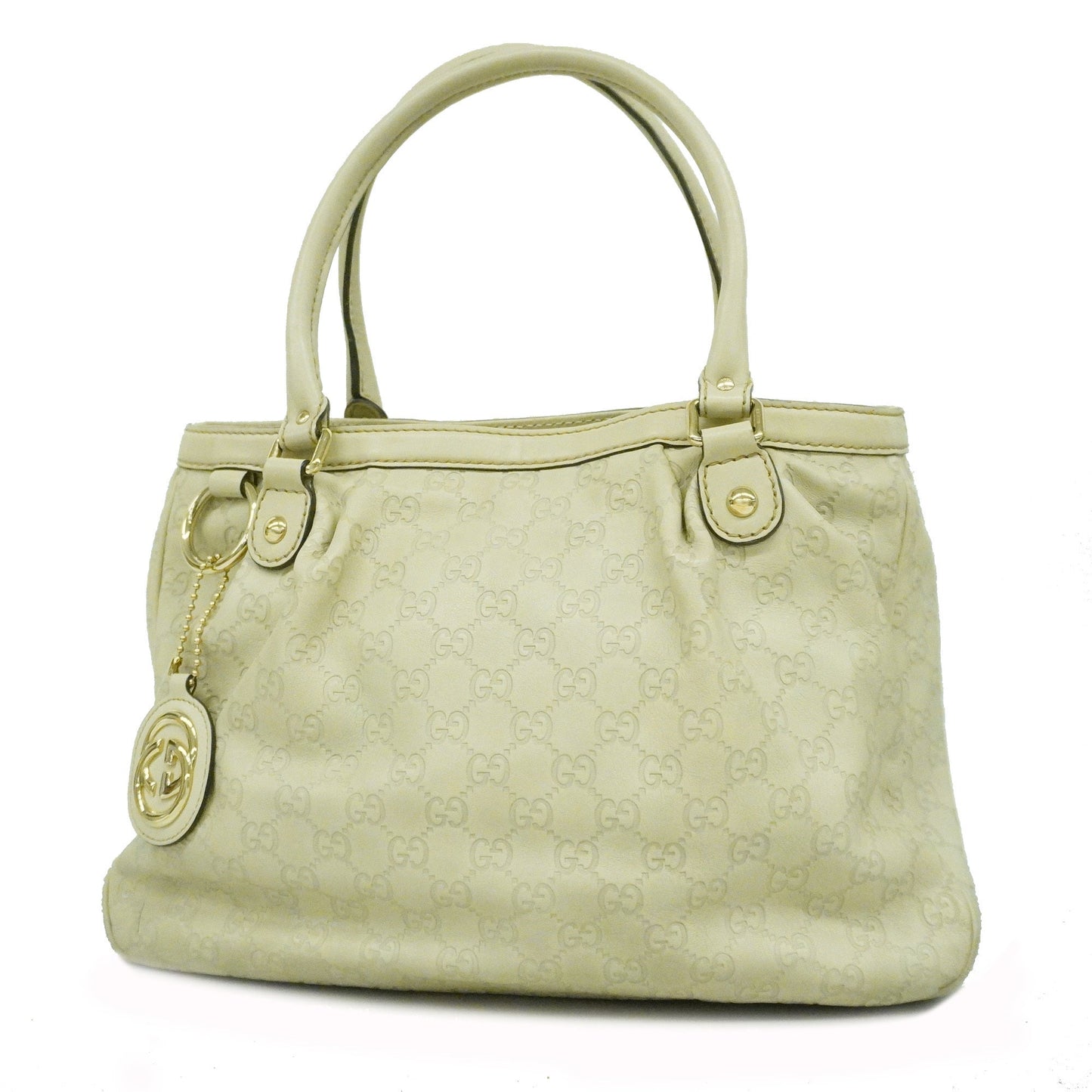 GUCCI Sukey Sima 211944 Women's Leather Tote Bag Ivory