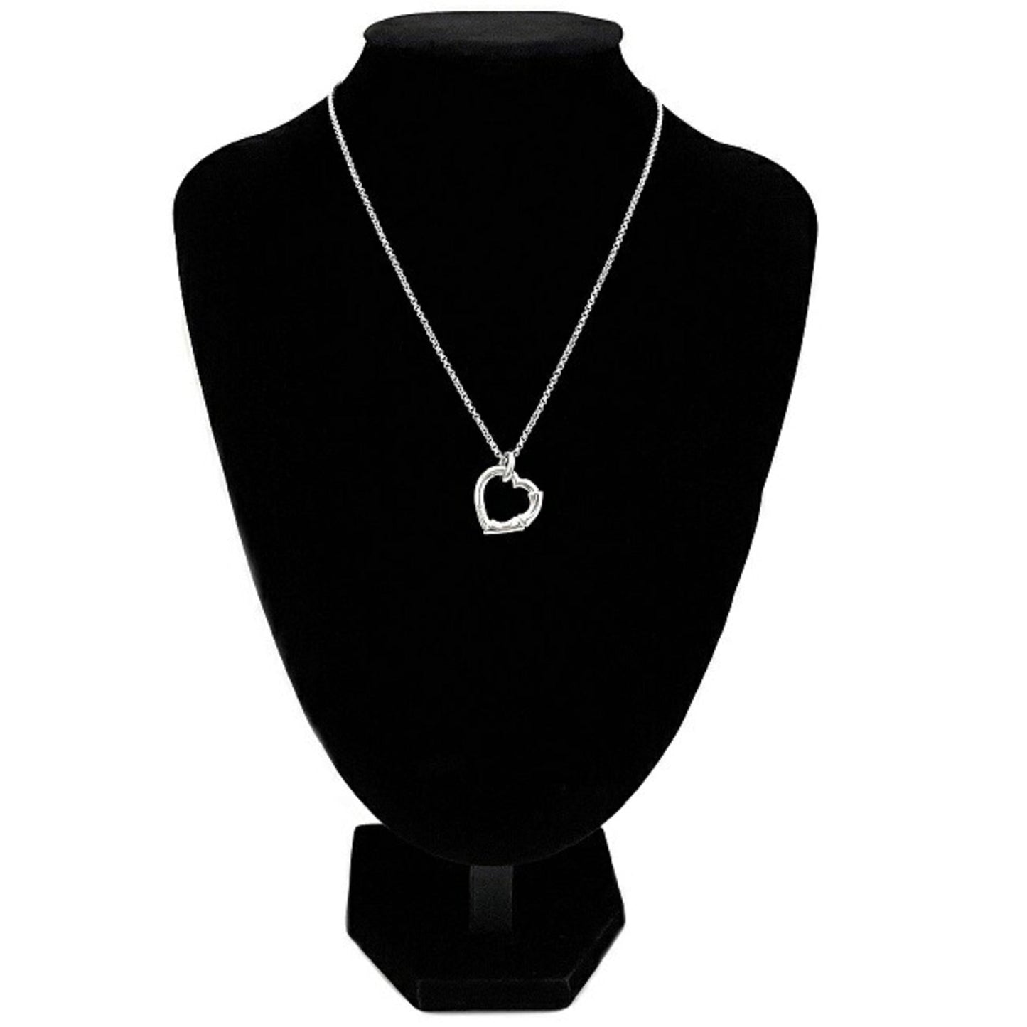 Gucci Necklace Silver Bamboo 393395 J8400 0702 Ag 925 GUCCI Heart Ladies Pendant