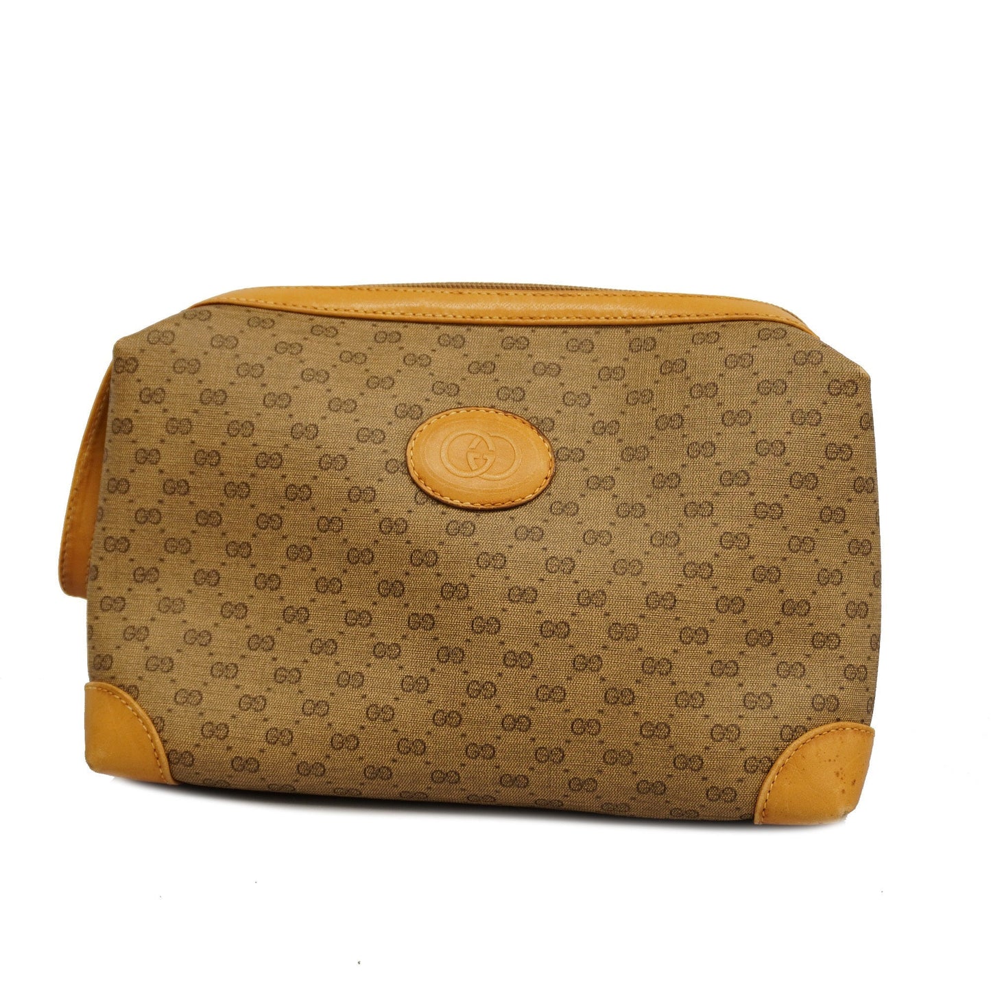 GUCCI Micro GG Micro GG Women's Leather Pouch Beige