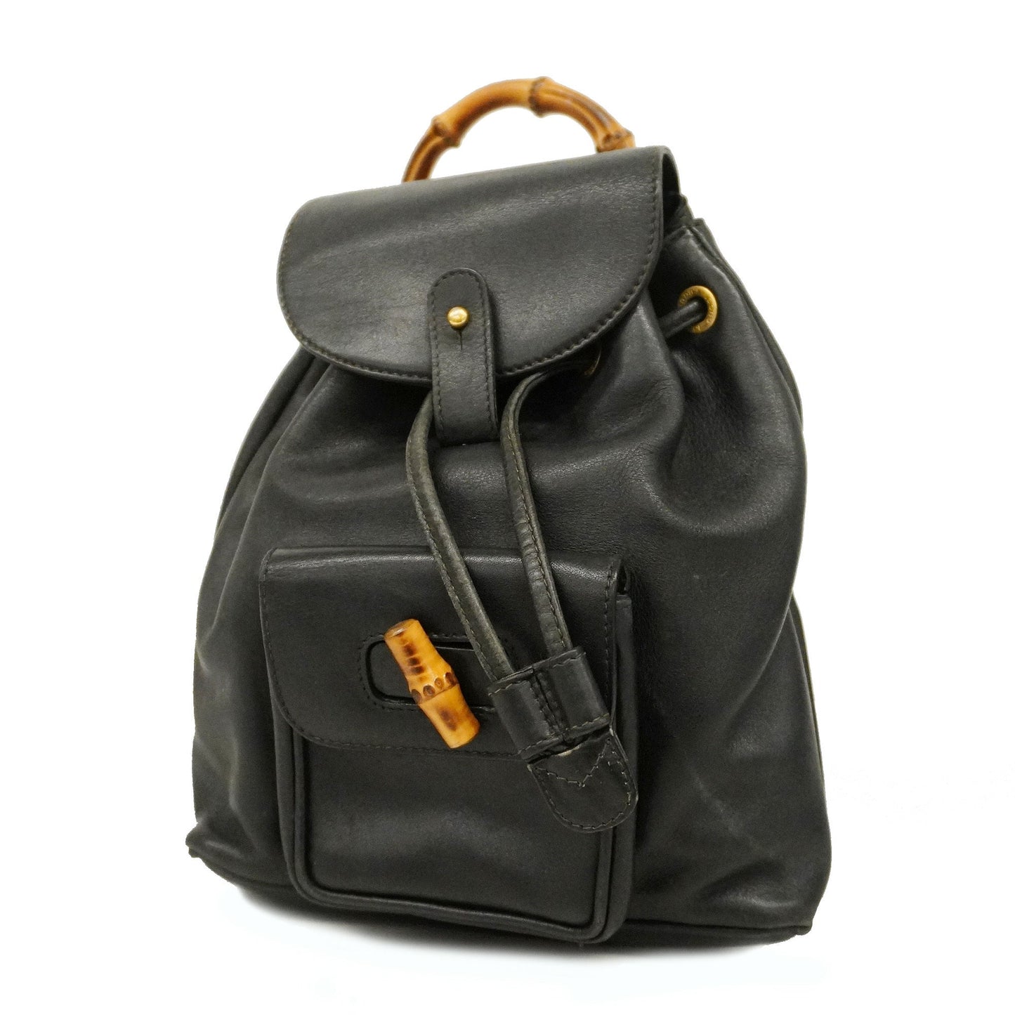 Gucci Bamboo Rucksack 003 1705 0030 Women's Leather Backpack Black