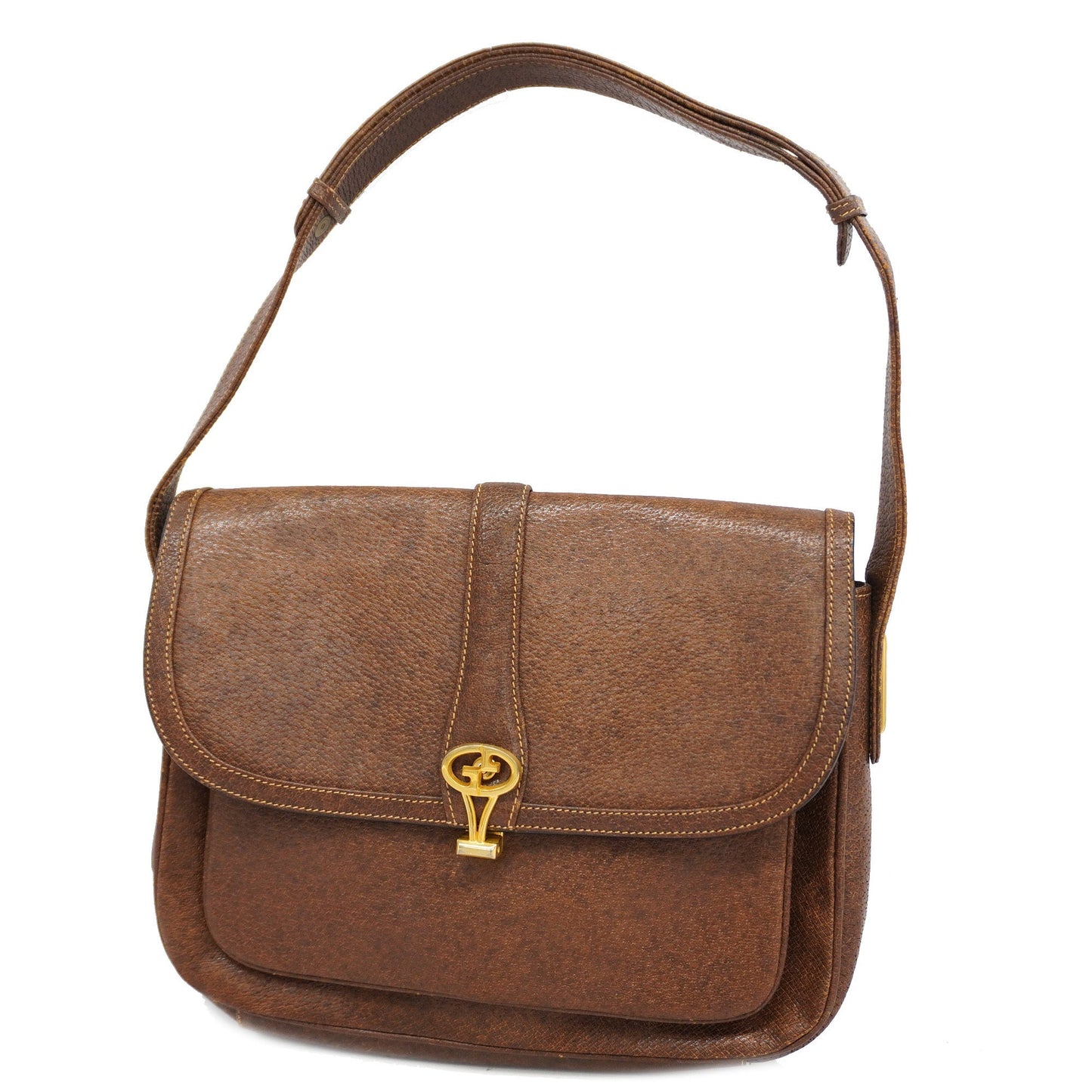 GUCCI Shoulder Bag Women's Leather Shoulder Bag Brown