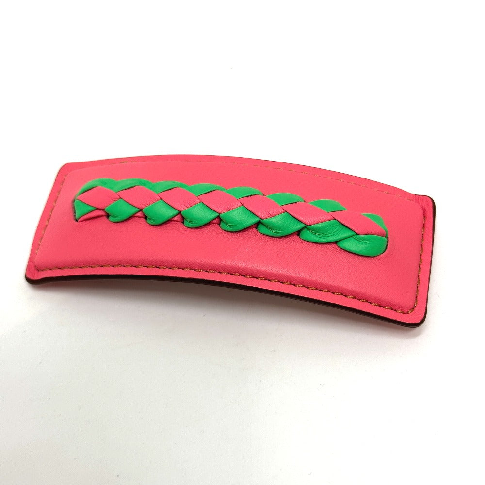 HERMES Valletta leather pink Braid Glen Women Used