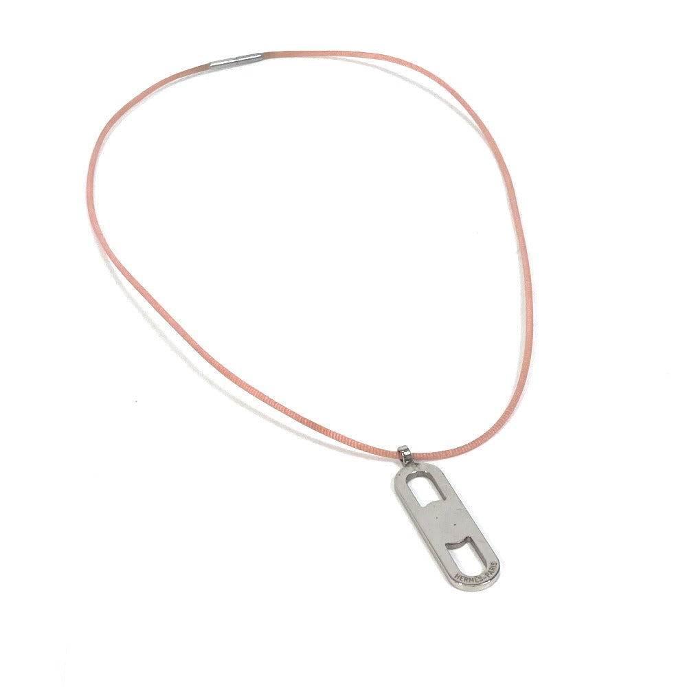 HERMES Necklace metal Pink x Silver Accessories Mailon Women Used