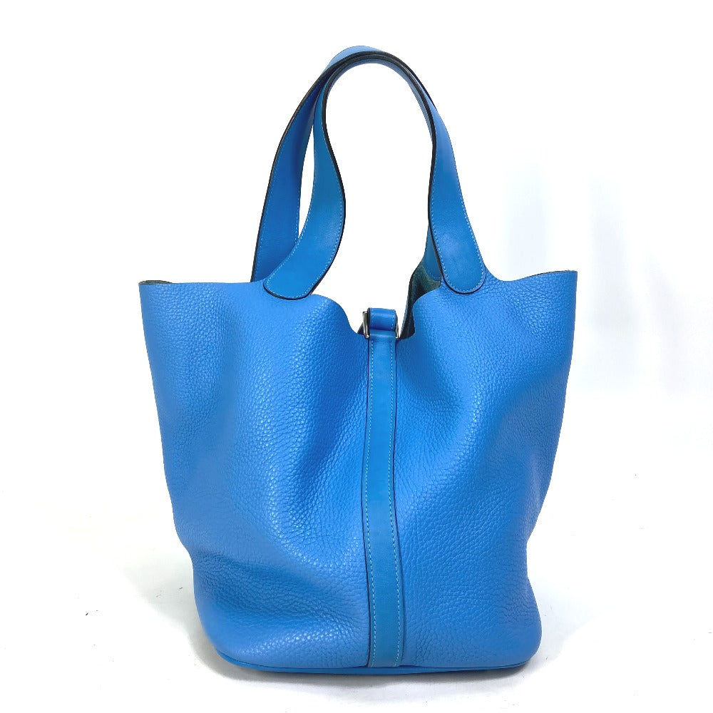 HERMES Handbag Taurillon Clemence blue Picotane Lock Touch GM Women Used
