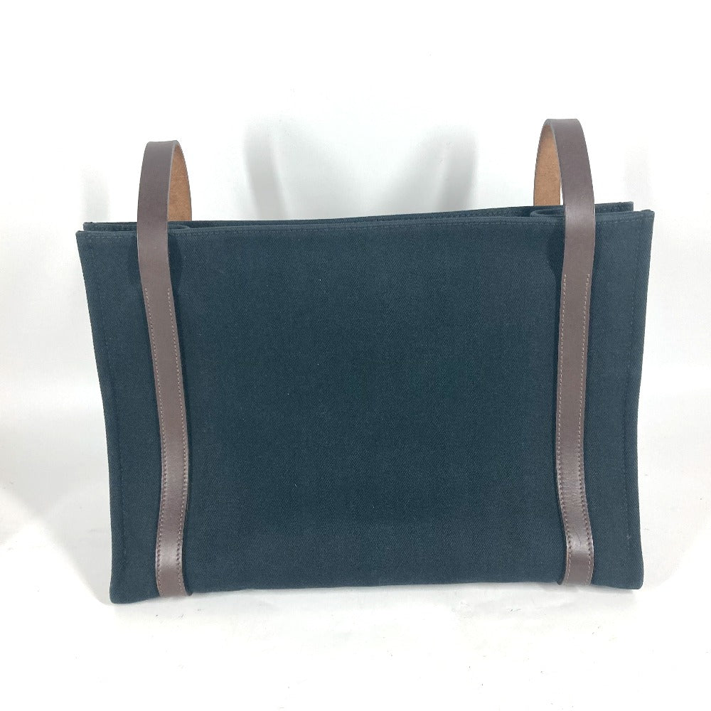 HERMES Tote Bag canvas black Cabaricol
