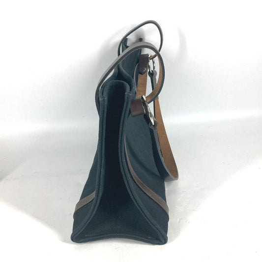 HERMES Tote Bag canvas black Cabaricol