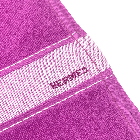 HERMES towel cotton purple Bath towel Interior Throw Blanket Yachting beach towel logo