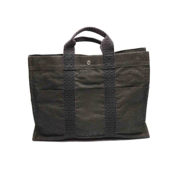 HERMES Tote Bag canvas gray MM Her Line unisex(Unisex) Used
