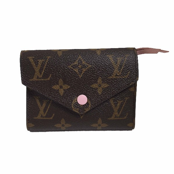 LOUIS VUITTON Coin case M62360 Monogram canvas Rose Valerie Coin purse with Card Case Monogram Portefeuille Victorine Women Used