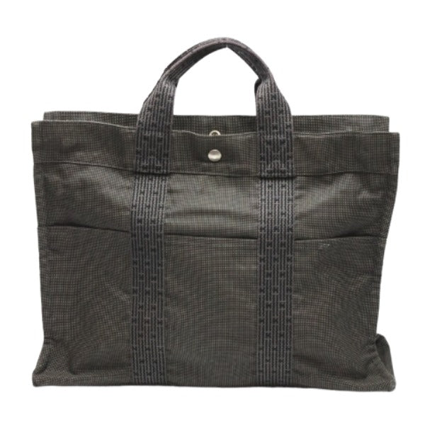HERMES Tote Bag canvas gray Tote Bag Business bag Her LineTote MM unisex(Unisex) Used