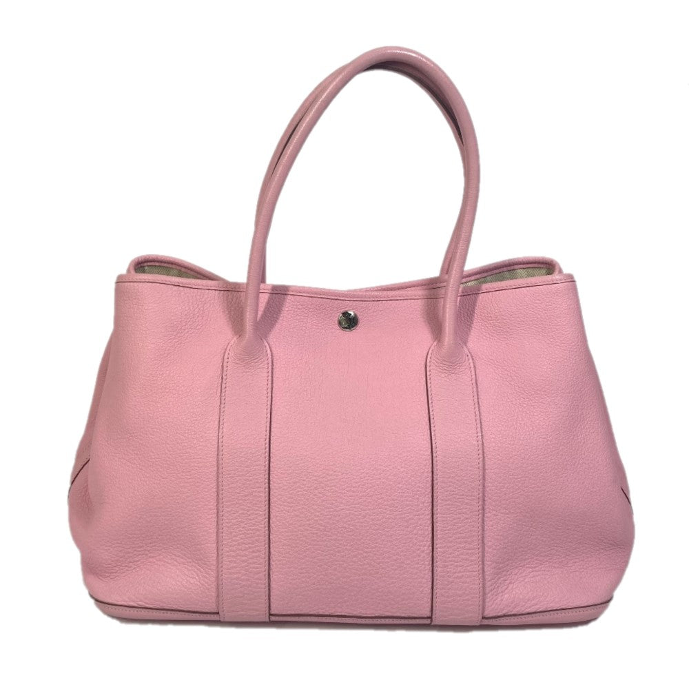 HERMES Tote Bag leather pink Garden party PM Tote Bag Women Used