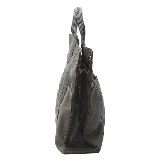 HERMES Tote Bag canvas gray Tote MM Her Line mens(Unisex) Used