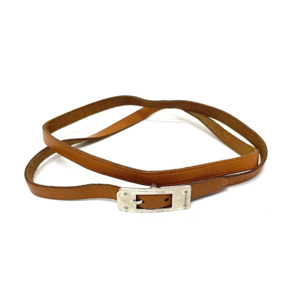 HERMES bracelet 8017 light brown Kelly Ardion Choker(Unisex) Used