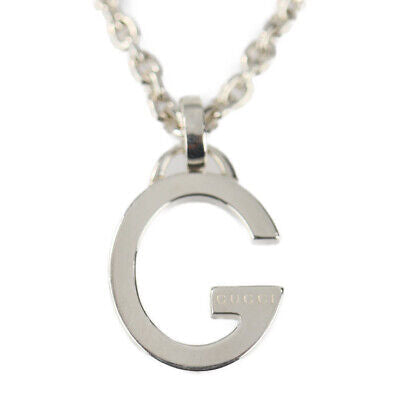 Gucci G Logo Pendant Necklace in Sterling Silver
