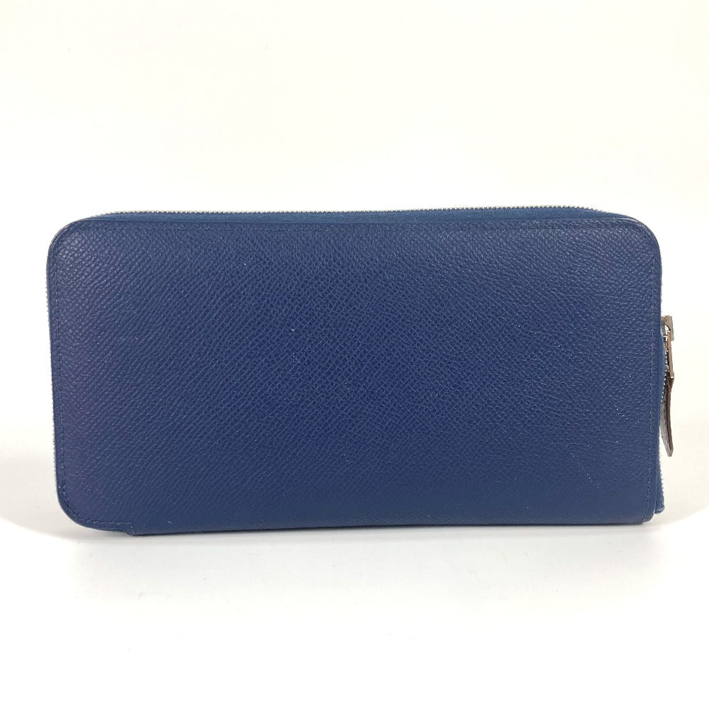 HERMES Long Wallet Purse Epsom Navy Long wallet Azap Long Silk Inn Women Used