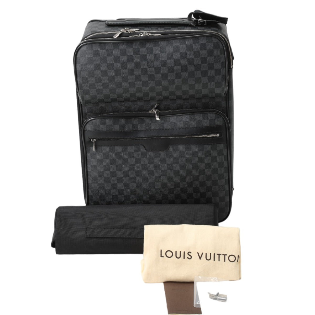 LOUIS VUITTON Carry Bag N23300 Damier Grafitto Canvas gray Travel bag on casters Damier Pegas 55 unisex(Unisex) Used