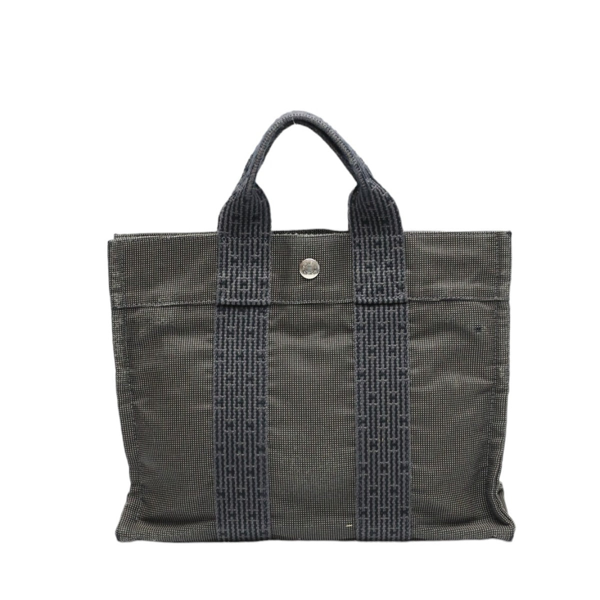 HERMES Handbag canvas gray Handbag Fool Toe PM mens(Unisex) Used