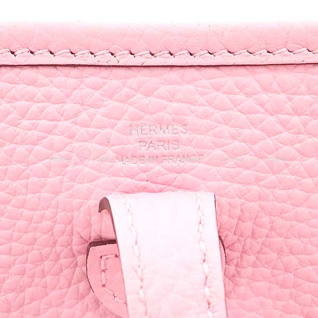 HERMES Shoulder bag Evelyne 16 TPM Rose Sakura Taurillon Clemence Silver HW Stamp