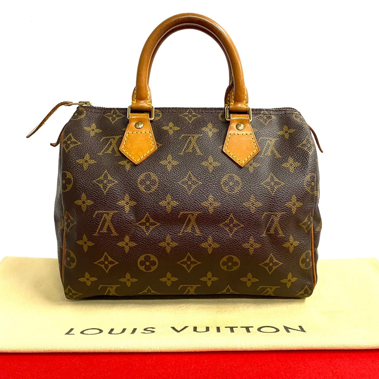 LOUIS VUITTON Boston Duffel bag PVC Brown Monogram Speedy 25