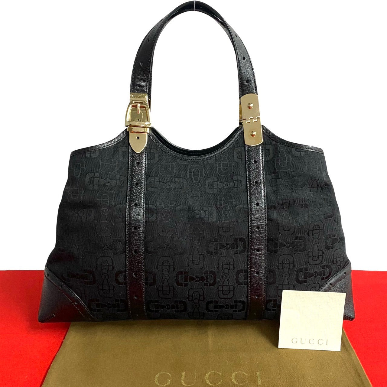 GUCCI Tote Bag canvas black