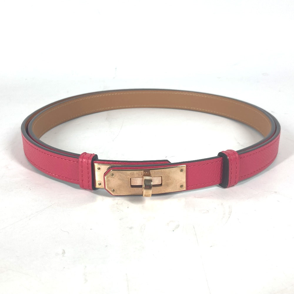 HERMES belt leather pink Kelly Belt Women Used