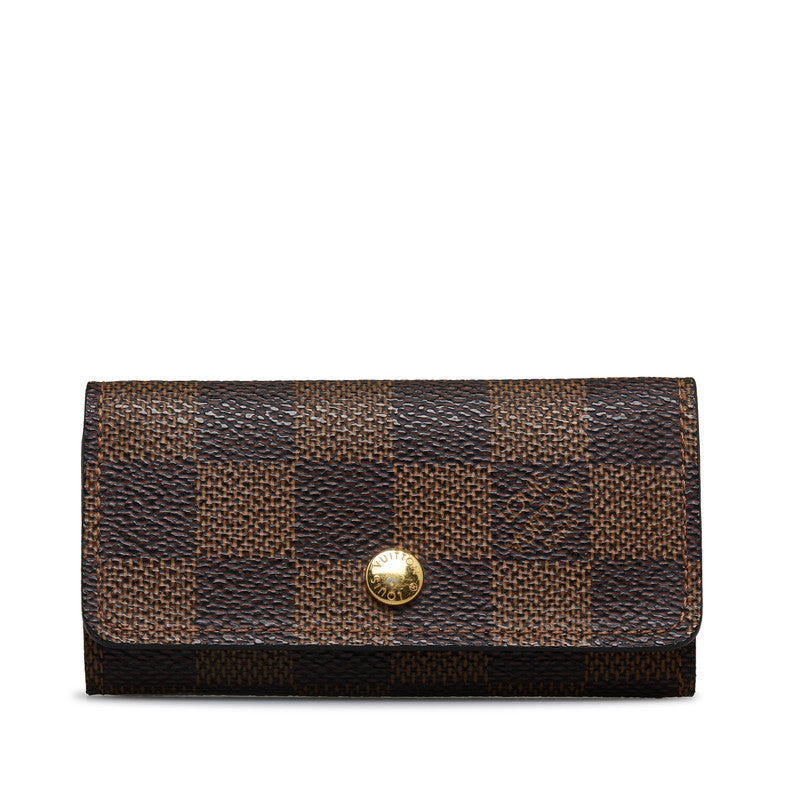 Louis Vuitton Damiere Multicle 4 Keycase N62631 Brown PVC Leather Louis Vuitton