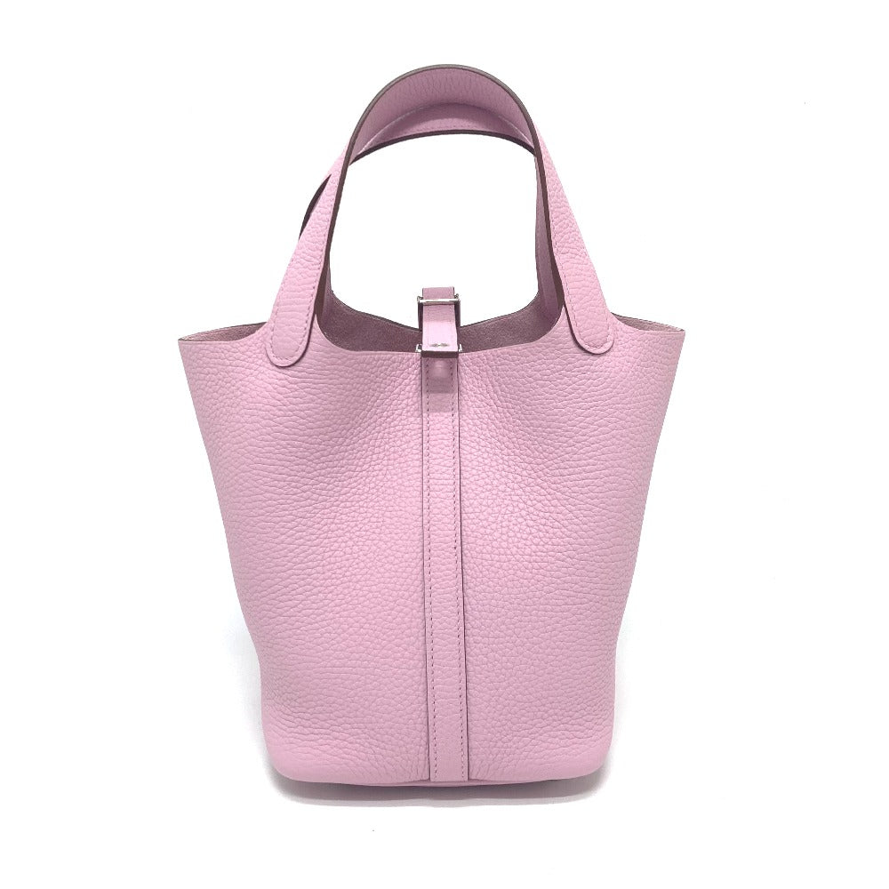 HERMES Handbag Taurillon Clemence pink Picotan Lock PM Women Used