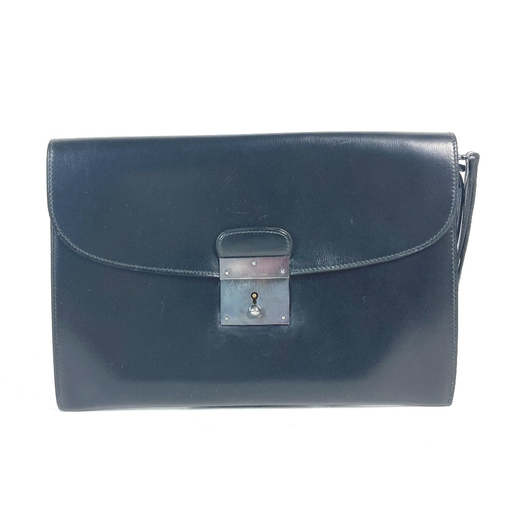 HERMES Clutch bag Box scarf black bag pouch Kirius