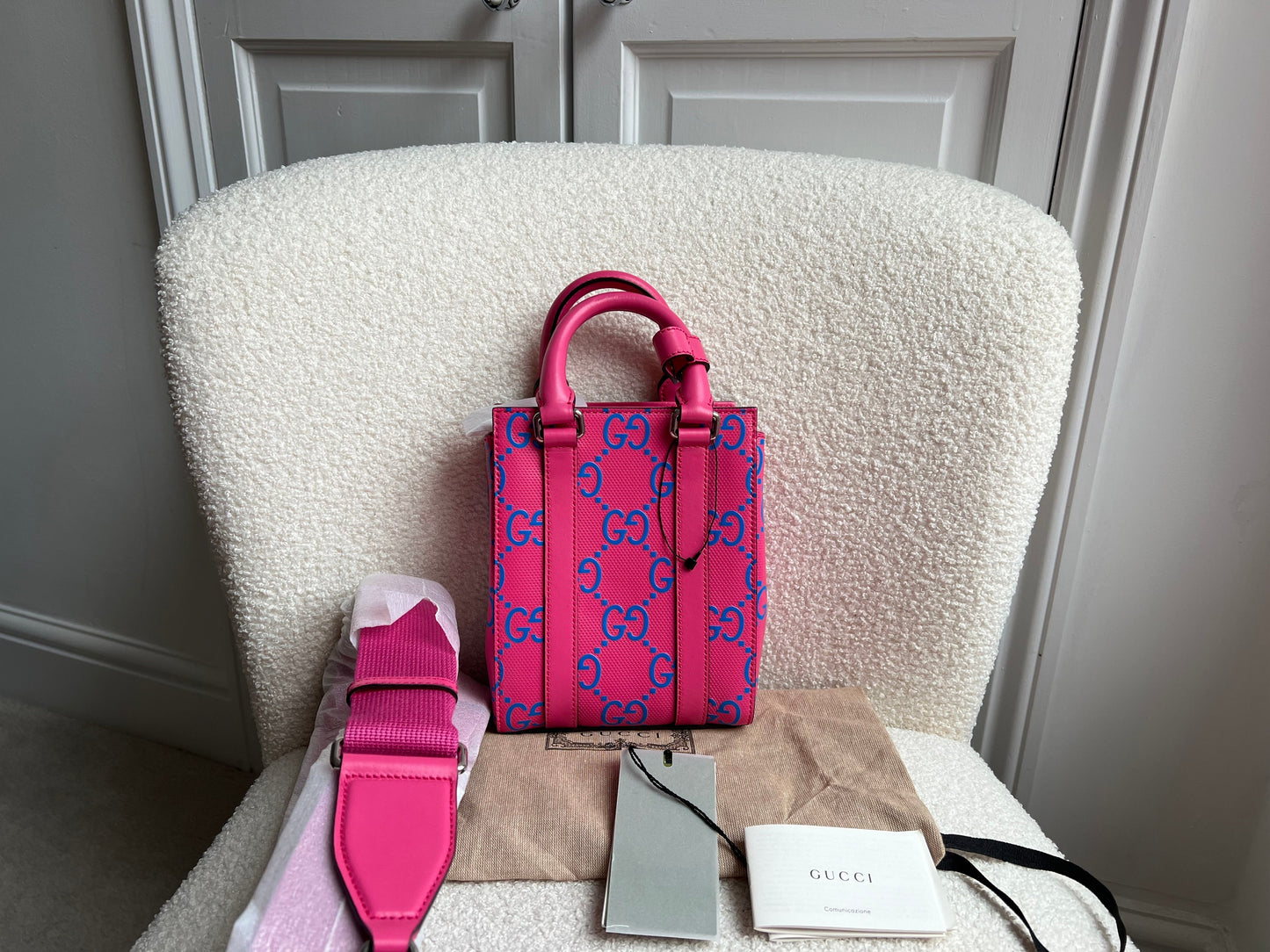Gucci Pink Mini GG Tote Bag