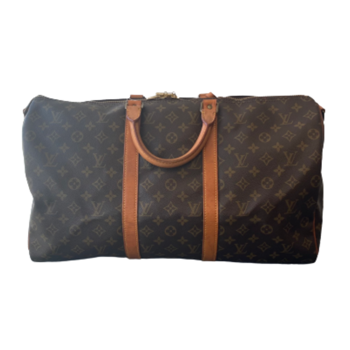 Louis Vuitton Brown Canvas Keepall Bandouliere 45 travel bag