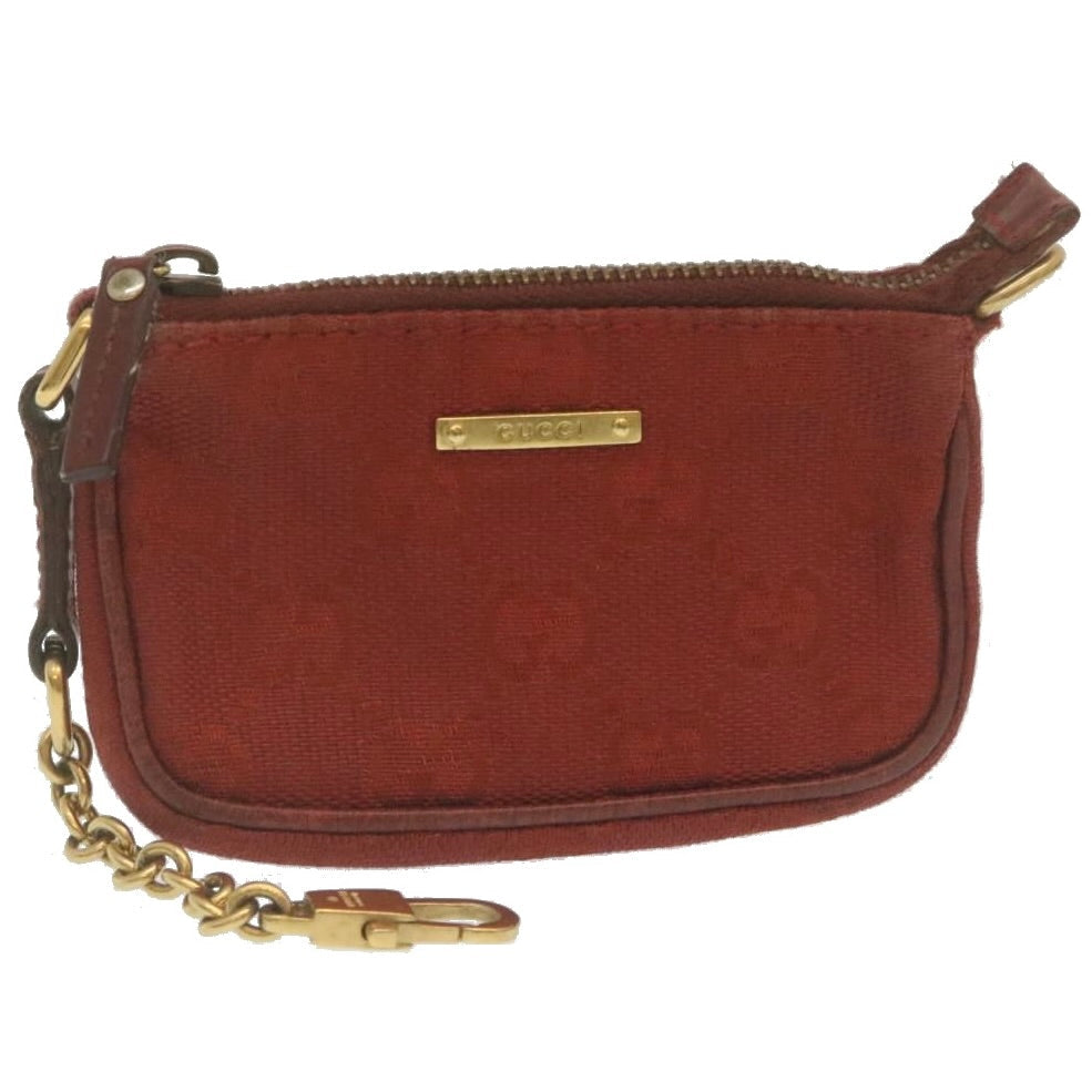 GUCCI GG Canvas Coin Purse Red 29473