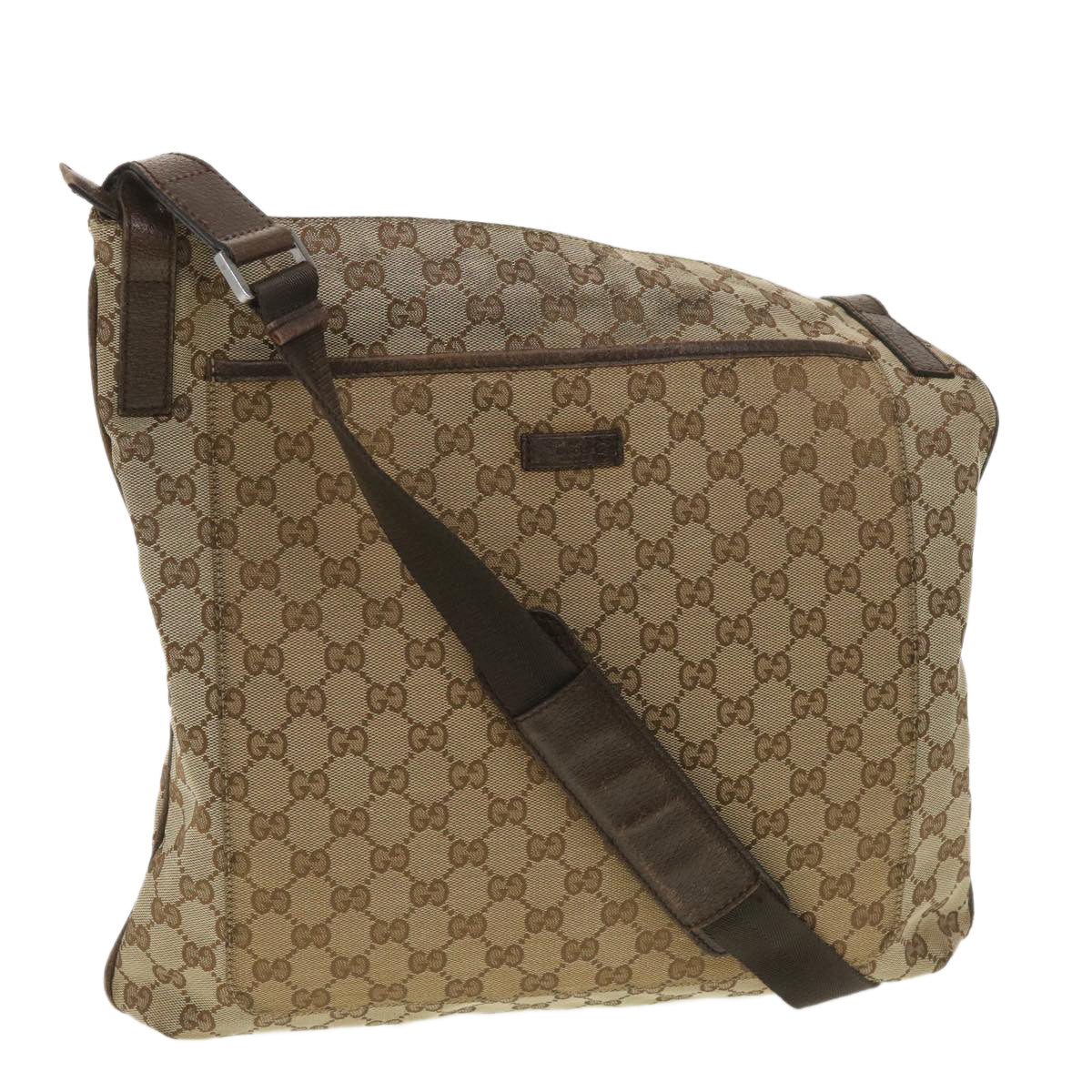 GUCCI GG Canvas Shoulder Bag Beige 122791 38436