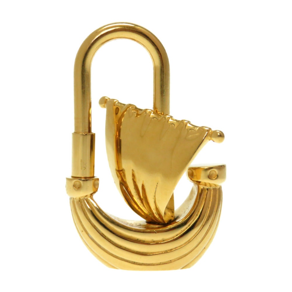 HERMES key ring metal gold Paris Air Paris Wind Sailing Ship Yacht Cadena Charm