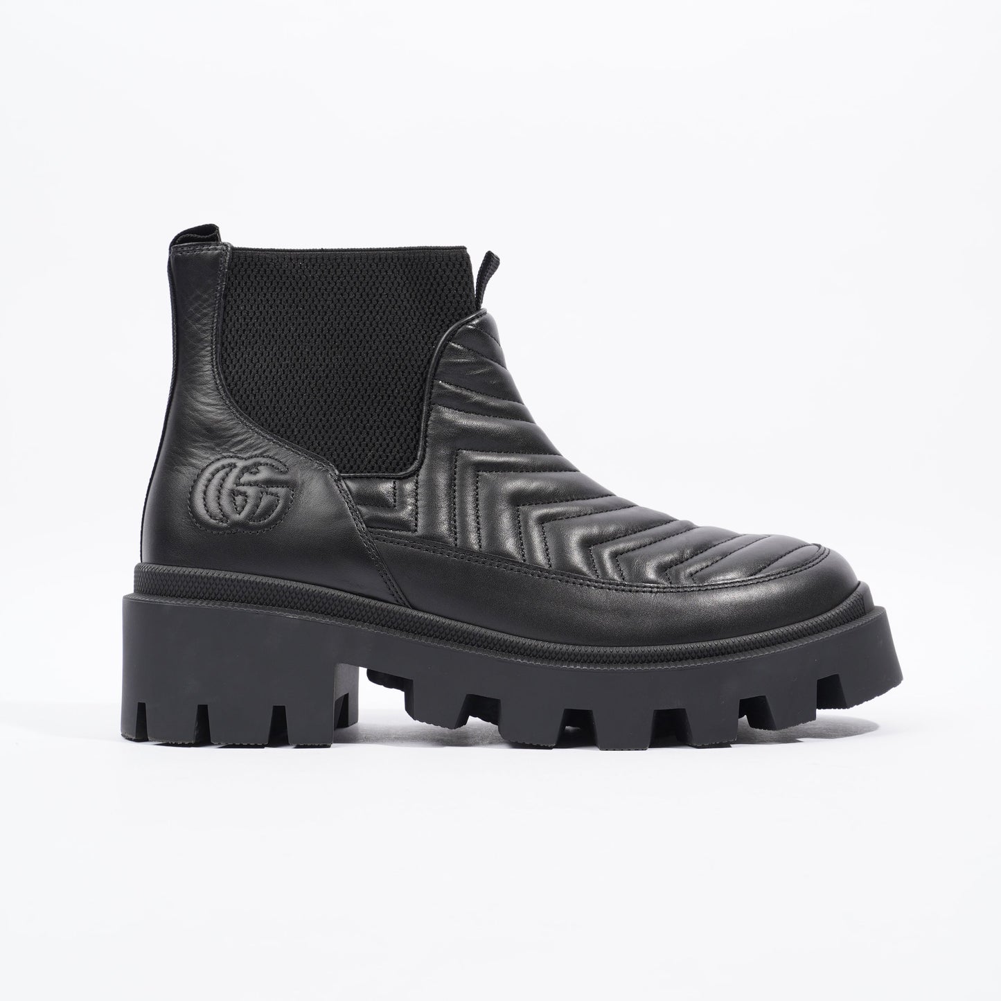 Gucci Nappa Matelasse Frances Black Leather EU 40 UK 7