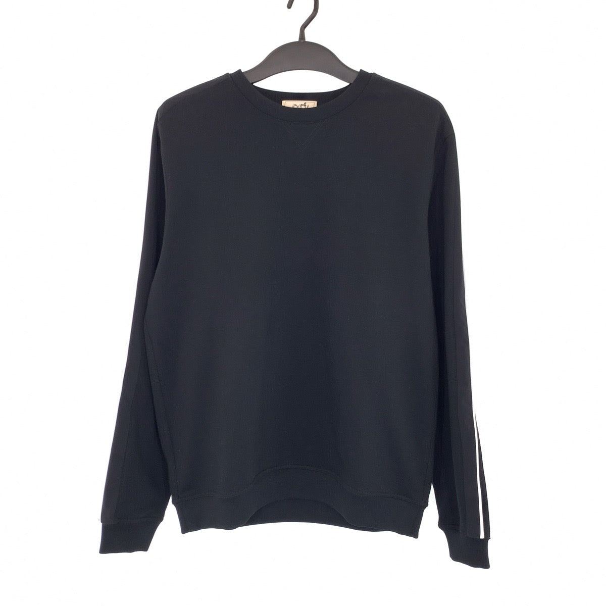HERMES sweat H167515HA013XL cotton black black white white Sweatshirt, fleece lining 22AW RunH mens L Used