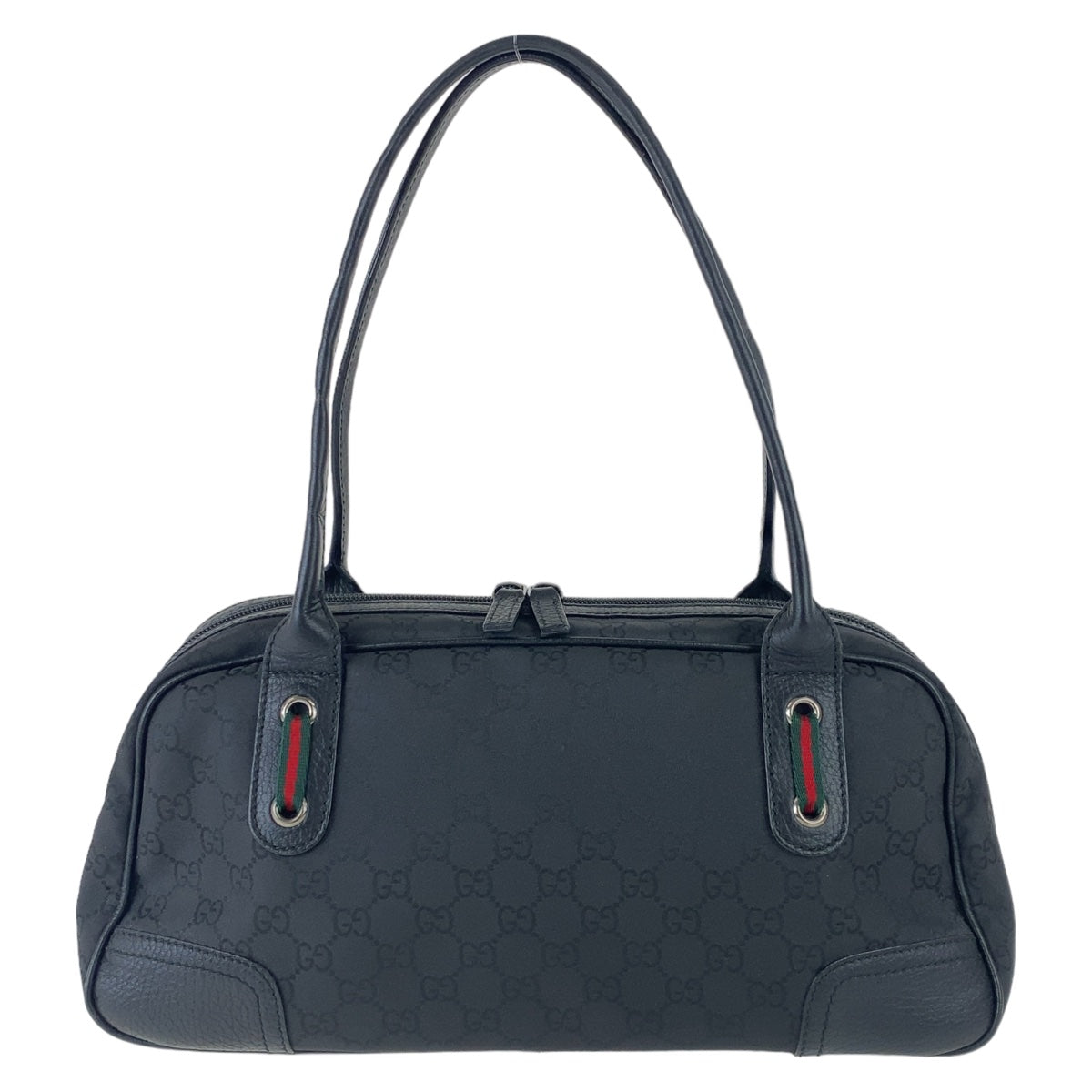 GUCCI Shoulder Bag 293594 Nylon, Leather Black Silver Metal Shoulder Bag handbag Sherry line Women Used