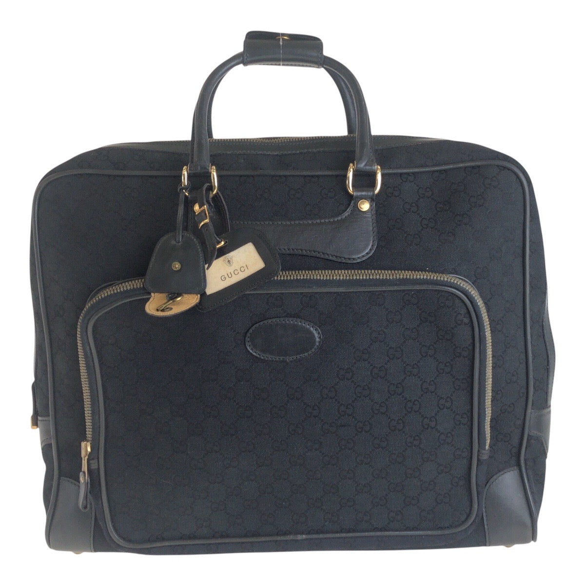 GUCCI Business bag GG canvas Black GoldMetal Business bag briefcase Old Gucci mens Used