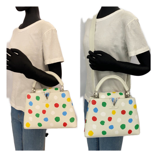 LOUIS VUITTON Handbag M21637 leather multicolor LVxYK Capucines BB Yayoi Kusama Painted Dot