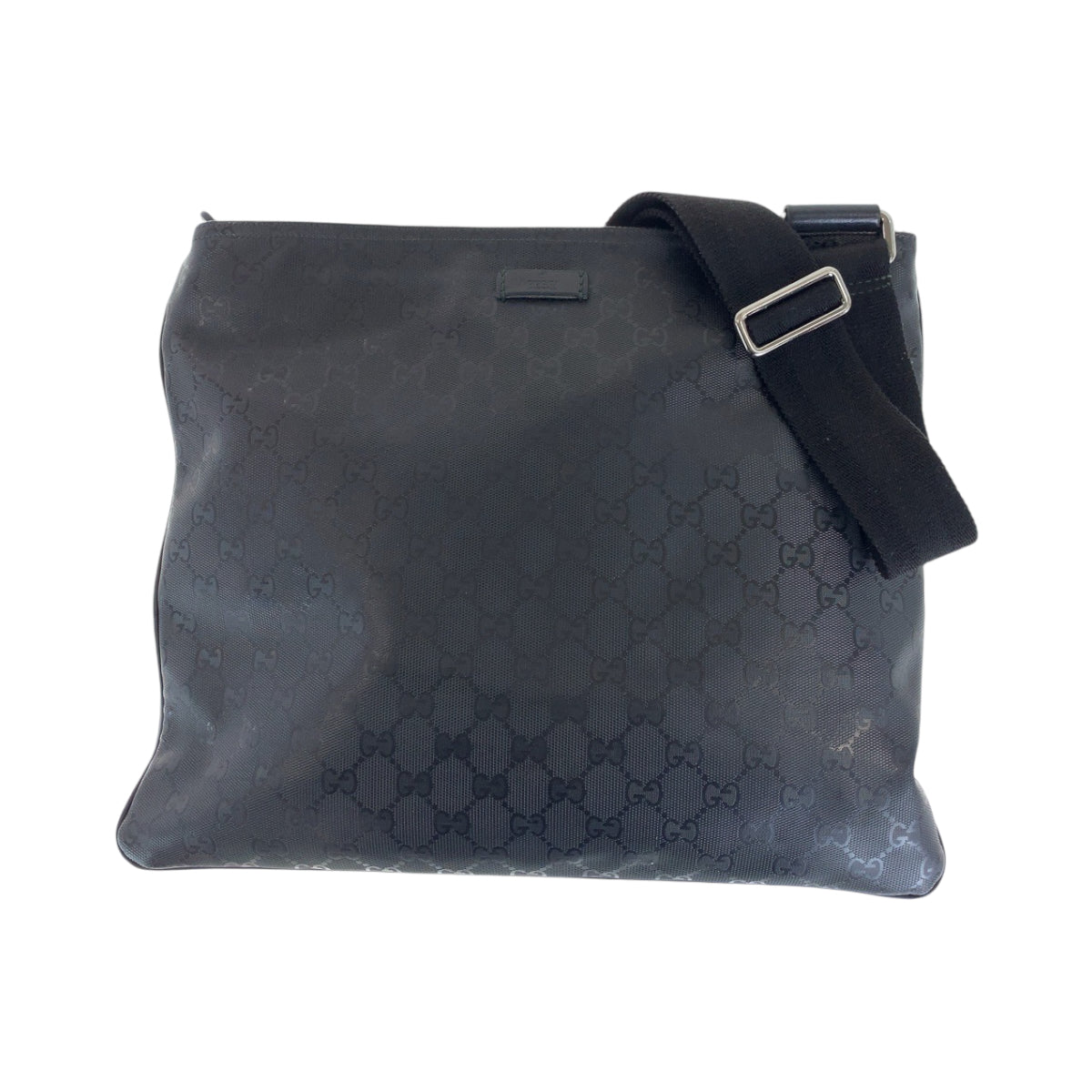 GUCCI Shoulder Bag 201446 PVC Black SilverMetal Shoulder Bag Messenger bag GG implementation mens Used