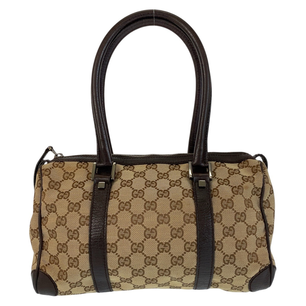 GUCCI Handbag 30458 GG canvas, leather Beige brown Handbag Boston Duffel bag Women Used