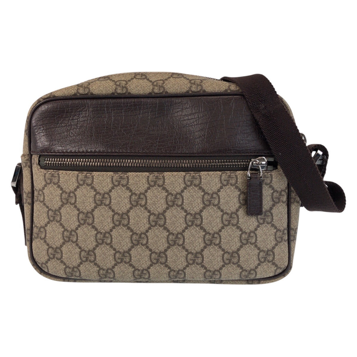 GUCCI Shoulder Bag 114291 GG Supreme canvas, leather Brown Crossbody Shoulder Bag Women Used