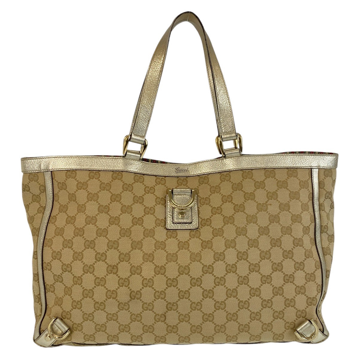 GUCCI Tote Bag 141472 GG canvas, leather beige Tote Bag Shoulder Bag Women Used