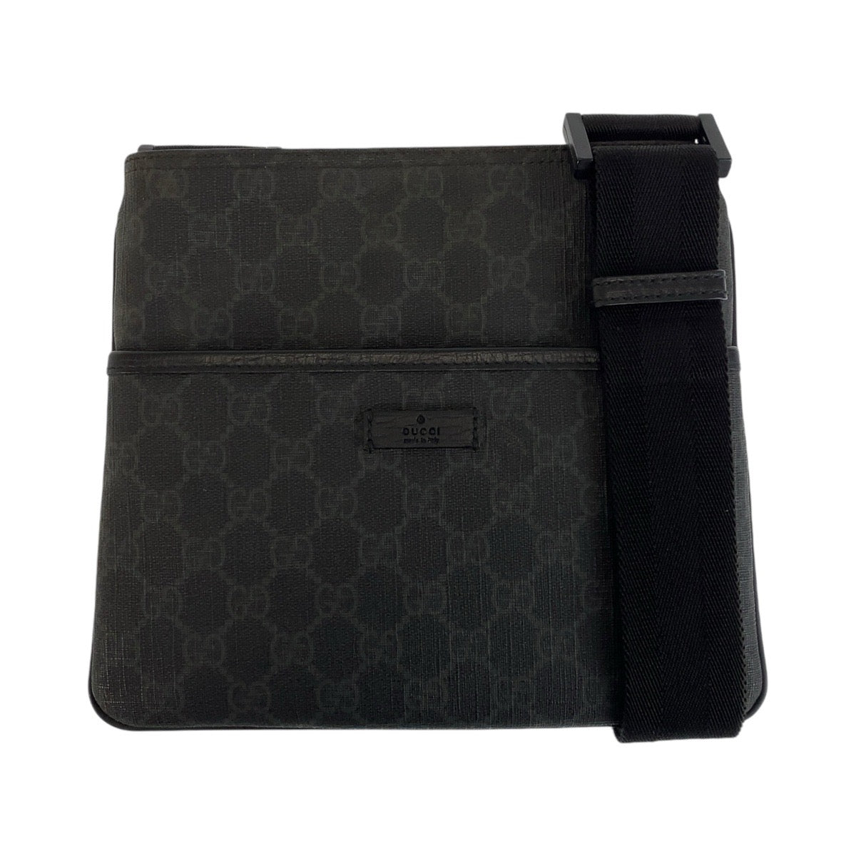 GUCCI Shoulder Bag 162905 GG Supreme Canvas black Crossbody Shoulder Bag Unisex Women Used
