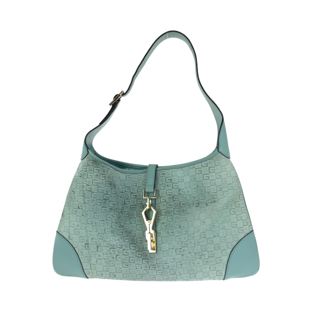 GUCCI Shoulder Bag 001 4057 GG canvas Blue GoldMetal Shoulder Bag Hobo Jackie Women Used
