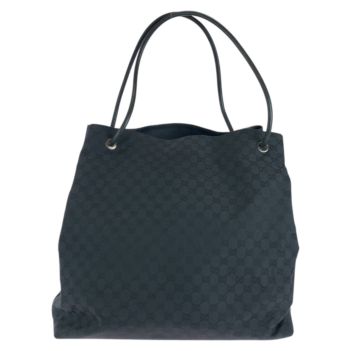 GUCCI Tote Bag 101268 GG canvas, leather BlackSilverMetal Tote Bag Shoulder Bag Unisex Women Used