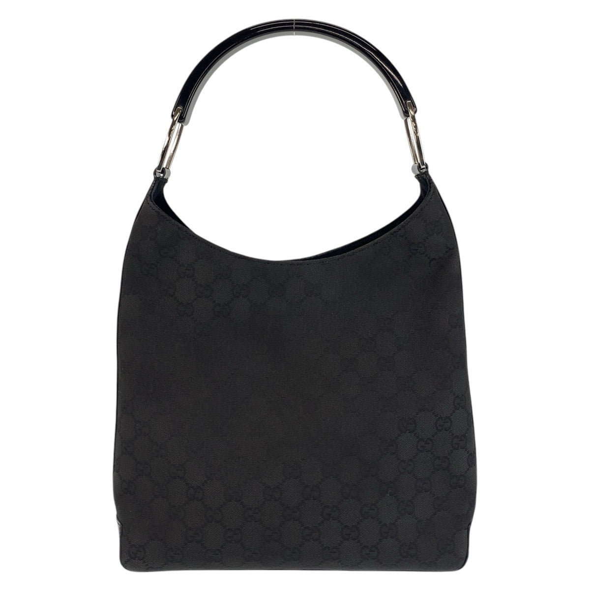 GUCCI Shoulder Bag 001 3752 GG canvas, plastic Black SilverMetal Women Used