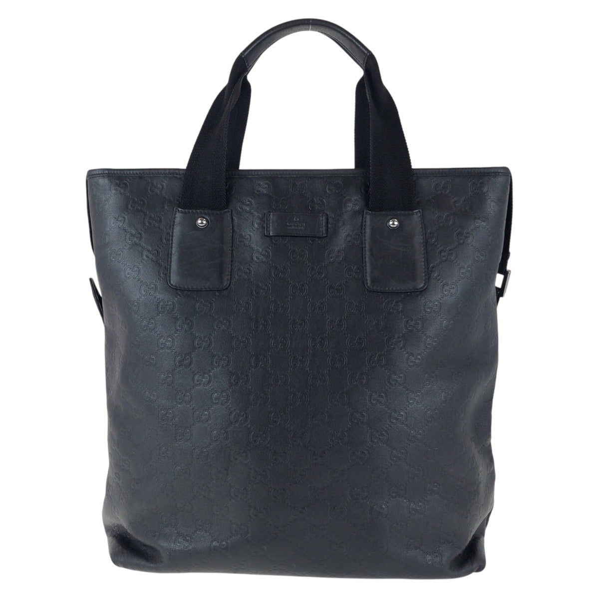 GUCCI Tote Bag 162486 leather Black black Tote Bag Shoulder Bag 2way Guccisima mens Used