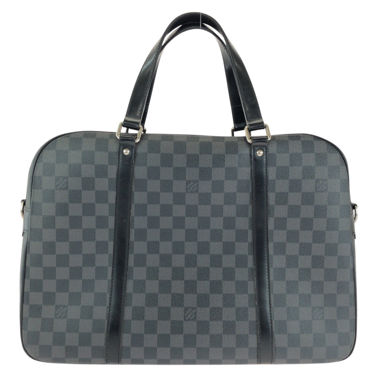 LOUIS VUITTON Business bag N48118 PVC Black SilverMetal Business bag briefcase Damier Graphite Yone mens Used